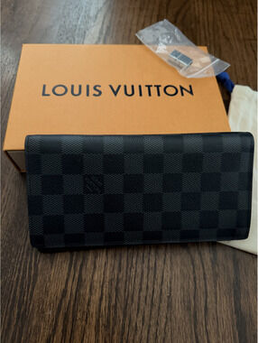 Louis Vuitton Damier Graphite Canvas Long Wallet with Box and Dust Bag